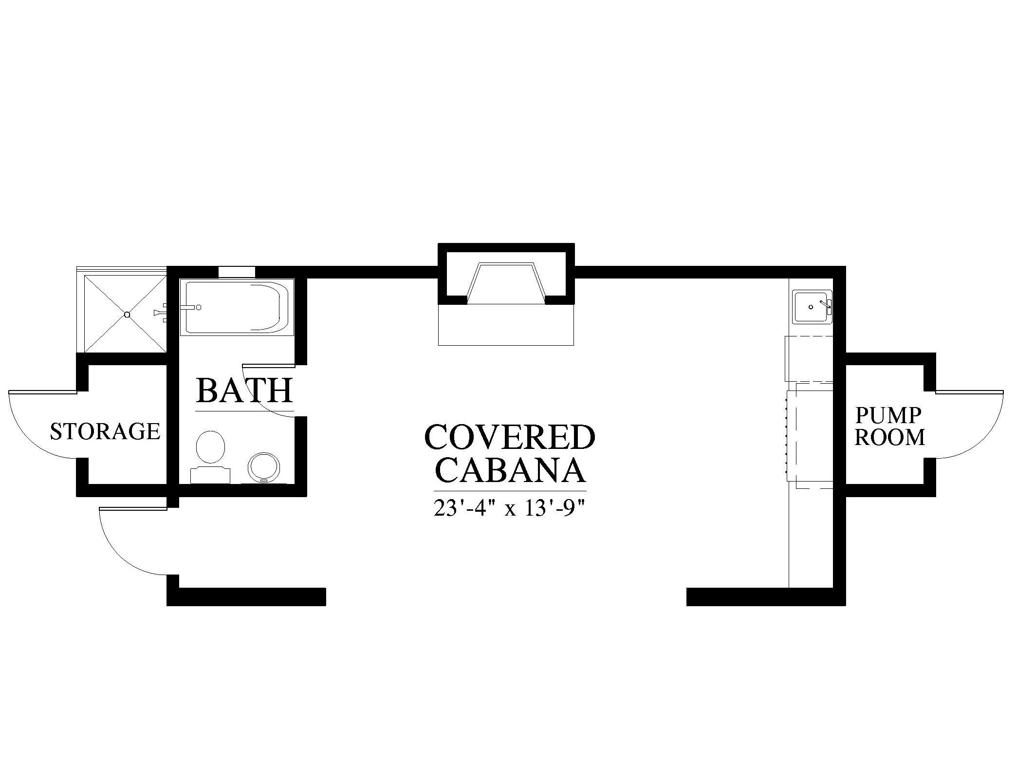 Pool Cabana 223144 Allison Ramsey Architects